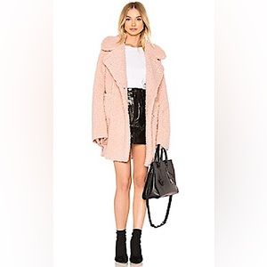 🆕 Anthropologie Reversible Shearling Teddy Coat in Dusty Pink by J.O.A.